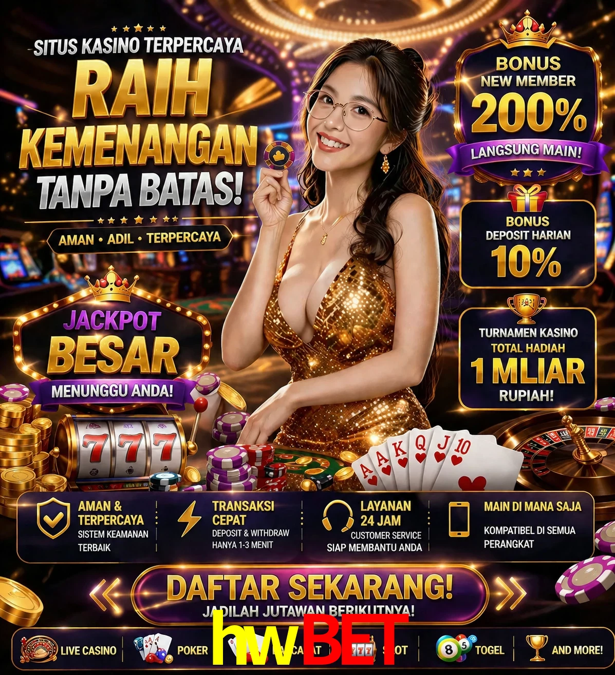 Roleta e blackjack hwbet